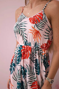 Dress with a leaf motif 9282 / – Powder цвет / color | Lexline Fashion