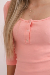 Dress with a neckline 8975 / – Apricot цвет / color | Lexline Fashion