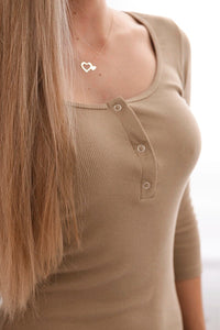 Dress with a neckline 8975 / – Camel цвет / color | Lexline Fashion
