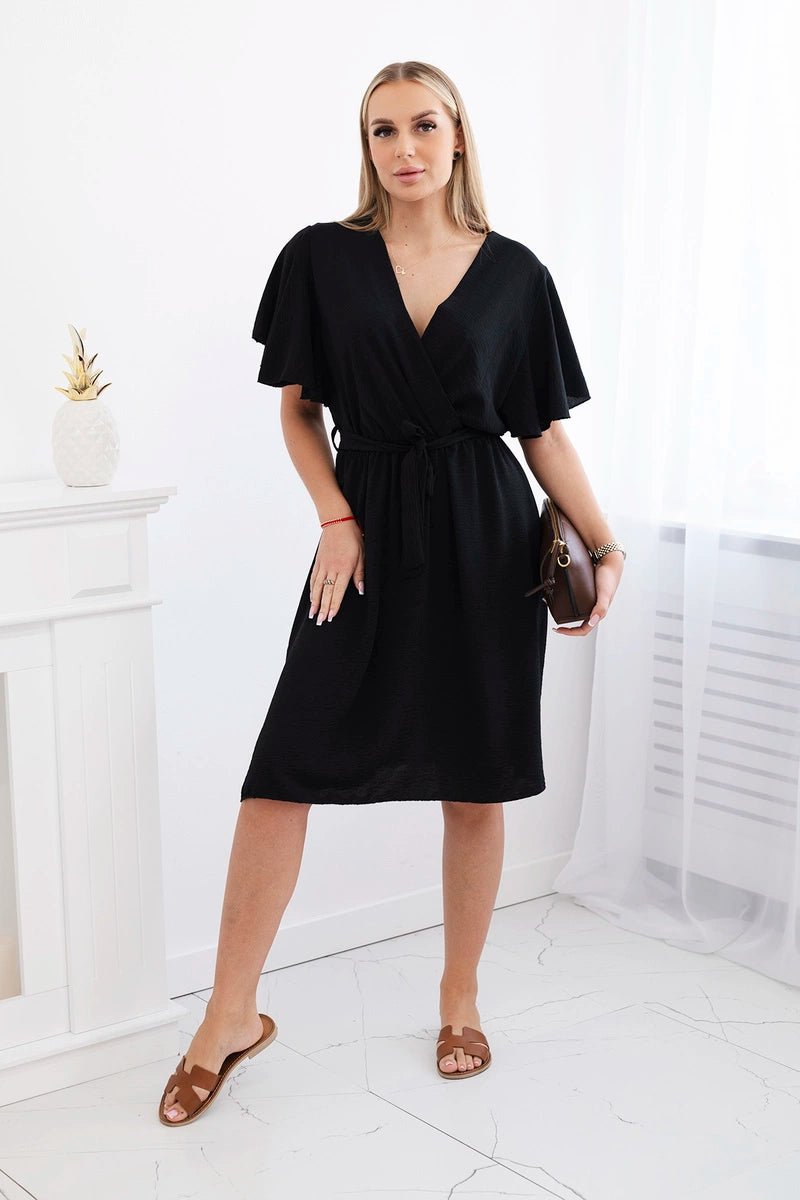 Dress with a plunging neckline IT - 42 / – Black цвет / color | Lexline Fashion