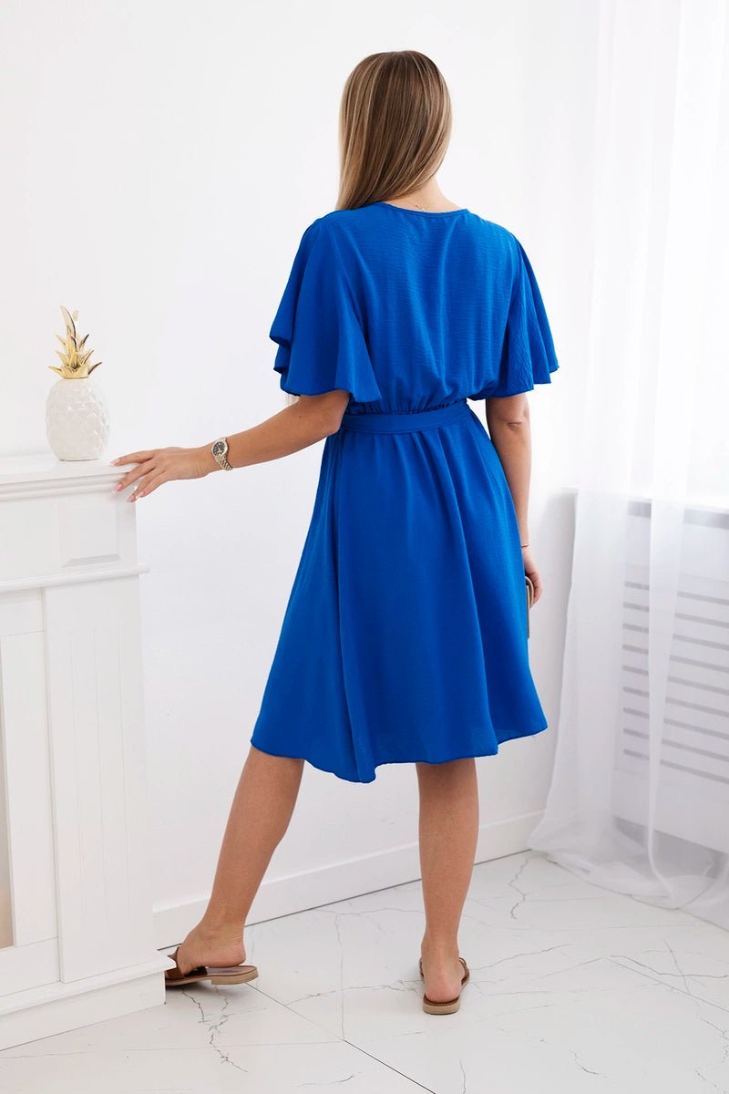 Dress with a plunging neckline IT - 42 / – Blue cornflower цвет / color | Lexline Fashion