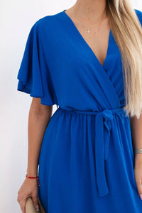 Dress with a plunging neckline IT - 42 / – Blue cornflower цвет / color | Lexline Fashion