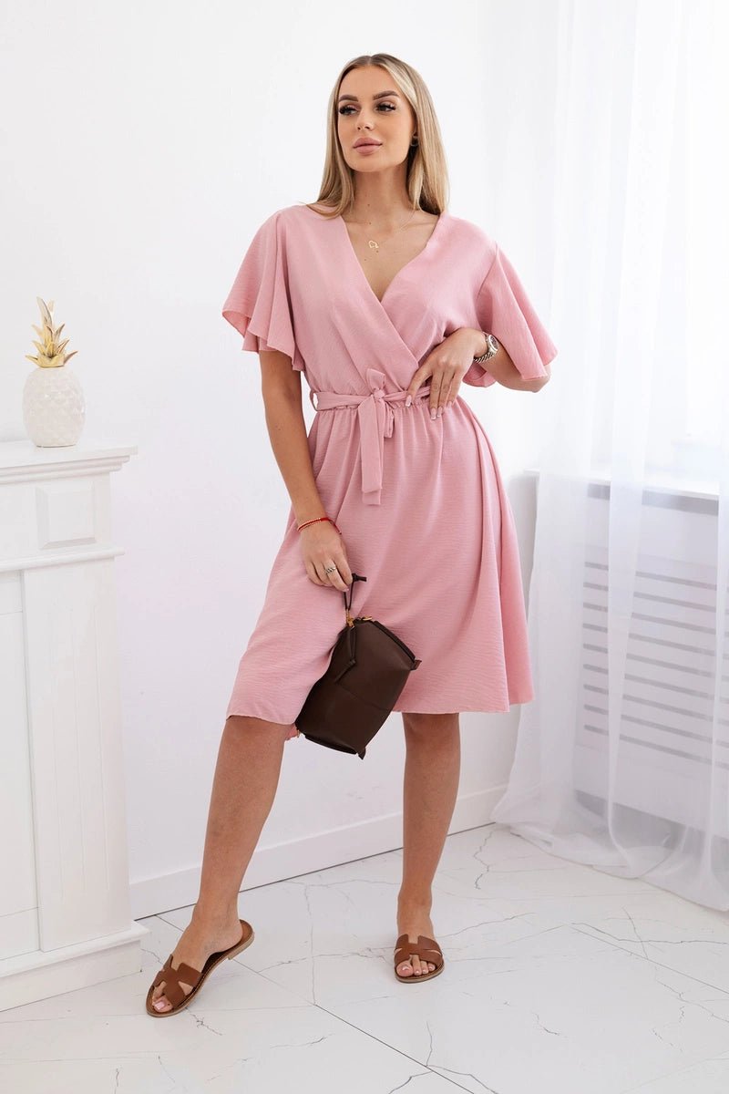 Dress with a plunging neckline IT - 42 / – Dark powder цвет / color | Lexline Fashion