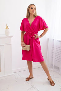 Dress with a plunging neckline IT - 42 / – Fuchsia цвет / color | Lexline Fashion