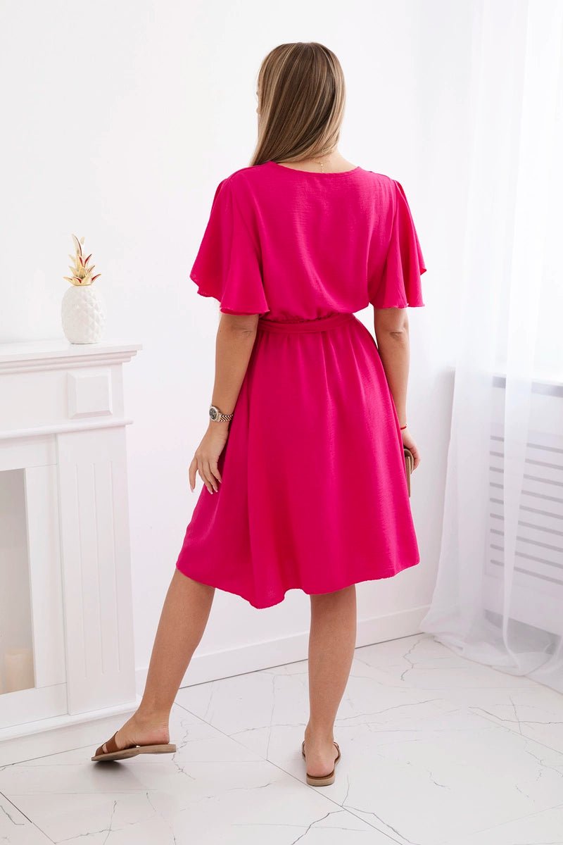 Dress with a plunging neckline IT - 42 / – Fuchsia цвет / color | Lexline Fashion