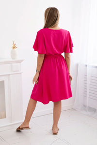 Dress with a plunging neckline IT - 42 / – Fuchsia цвет / color | Lexline Fashion