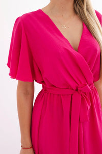 Dress with a plunging neckline IT - 42 / – Fuchsia цвет / color | Lexline Fashion