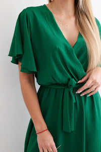 Dress with a plunging neckline IT - 42 / – Green цвет / color | Lexline Fashion