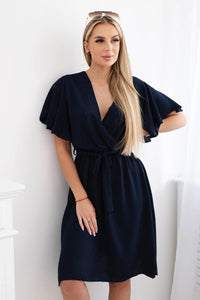 Dress with a plunging neckline IT - 42 / – Navy blue цвет / color | Lexline Fashion