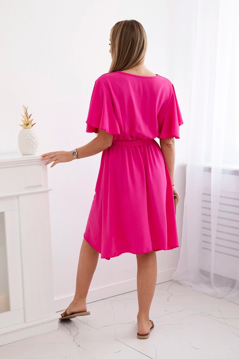 Dress with a plunging neckline IT - 42 / – Pink цвет / color | Lexline Fashion