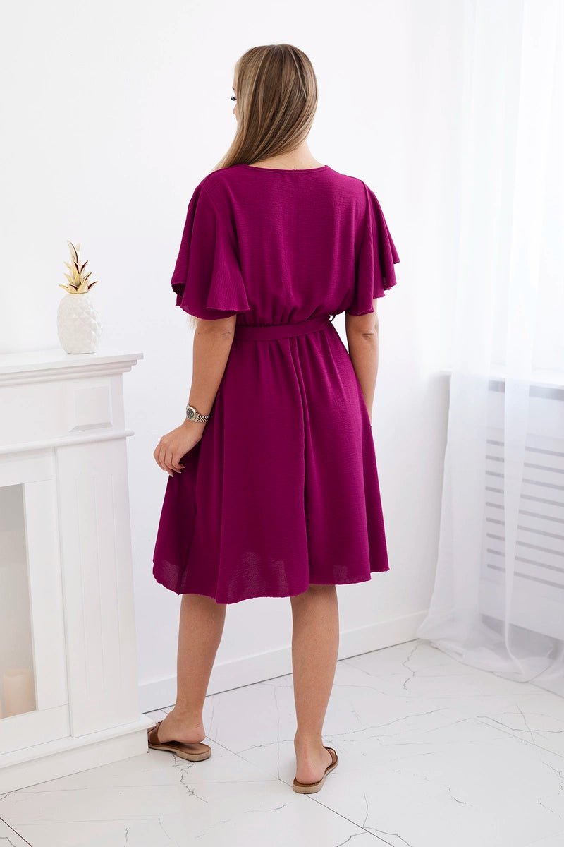 Dress with a plunging neckline IT - 42 / – Plum цвет / color | Lexline Fashion