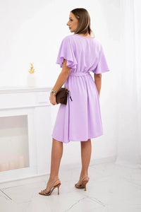 Dress with a plunging neckline IT - 42 / – Purple || Light цвет / color | Lexline Fashion