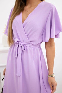 Dress with a plunging neckline IT - 42 / – Purple || Light цвет / color | Lexline Fashion