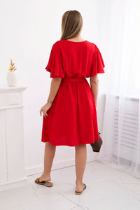 Dress with a plunging neckline IT - 42 / – Red цвет / color | Lexline Fashion