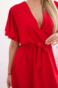 Dress with a plunging neckline IT - 42 / – Red цвет / color | Lexline Fashion