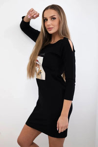Dress with a print 66858 / – Black цвет / color | Lexline Fashion