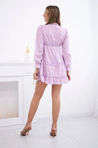 Dress with decorative frills 9250 / – Purple цвет / color | Lexline Fashion