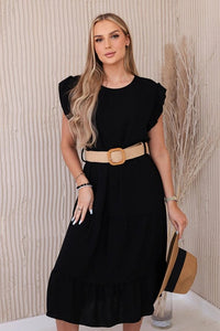 Dress with frills 5997 / – Black цвет / color | Lexline Fashion