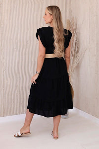 Dress with frills 5997 / – Black цвет / color | Lexline Fashion