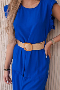 Dress with frills 5997 / – Blue cornflower цвет / color | Lexline Fashion