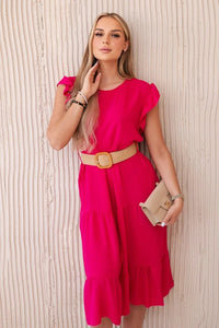 Dress with frills 5997 / – Fuchsia цвет / color | Lexline Fashion