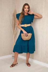 Dress with frills 5997 / – Marine цвет / color | Lexline Fashion