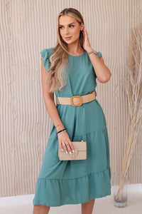 Dress with frills 5997 / – Mint || Dark цвет / color | Lexline Fashion