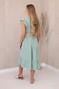 Dress with frills 5997 / – Mint || Light цвет / color | Lexline Fashion