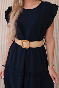 Dress with frills 5997 / – Navy blue цвет / color | Lexline Fashion