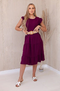 Dress with frills 5997 / – Plum цвет / color | Lexline Fashion