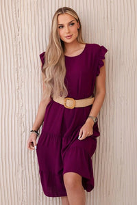 Dress with frills 5997 / – Plum цвет / color | Lexline Fashion