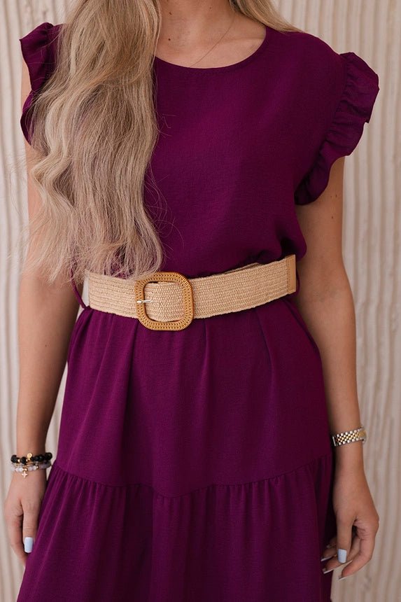 Dress with frills 5997 / – Plum цвет / color | Lexline Fashion