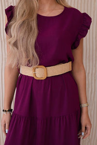 Dress with frills 5997 / – Plum цвет / color | Lexline Fashion