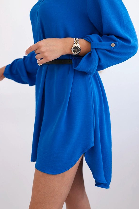 Dress with longer back and belt 59100 - 24 / – Camel цвет / color | Lexline Fashion