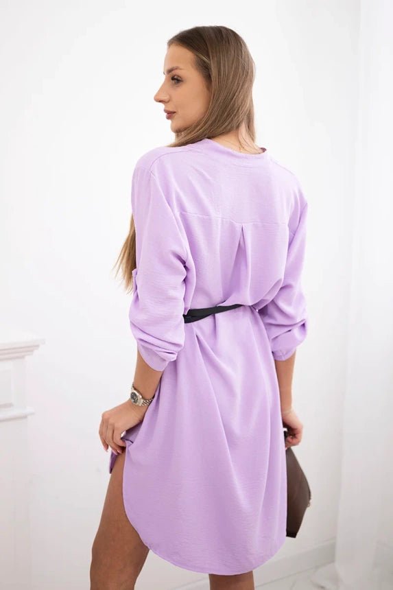 Dress with longer back and belt 59100 - 24 / – Light || Purple цвет / color | Lexline Fashion