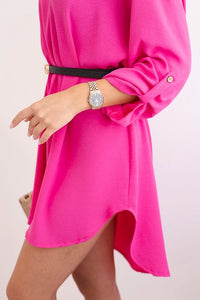 Dress with longer back and belt 59100 - 24 / – Pink цвет / color | Lexline Fashion