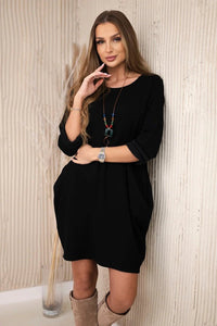 Dress with pendant A2530 / – Black цвет / color | Lexline Fashion