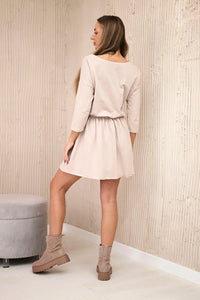 Dress with pocket 9004 / – Beige цвет / color | Lexline Fashion