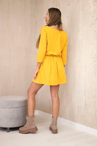 Dress with pocket 9004 / – Mustard цвет / color | Lexline Fashion