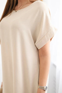 Dress with pockets 5954D / – Beige цвет / color | Lexline Fashion
