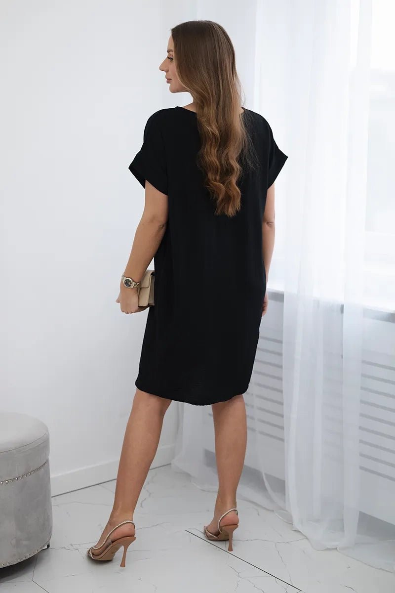 Dress with pockets 5954D / – Black цвет / color | Lexline Fashion