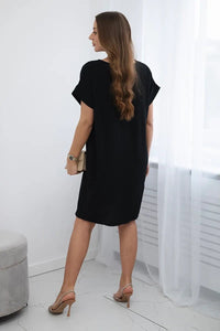 Dress with pockets 5954D / – Black цвет / color | Lexline Fashion