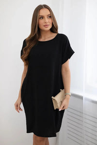 Dress with pockets 5954D / – Black цвет / color | Lexline Fashion