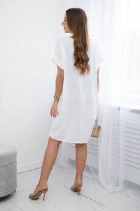 Dress with pockets 5954D / – Ecru цвет / color | Lexline Fashion