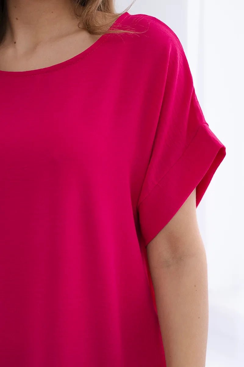 Dress with pockets 5954D / – Fuchsia цвет / color | Lexline Fashion