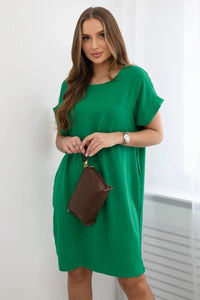 Dress with pockets 5954D / – Green цвет / color | Lexline Fashion