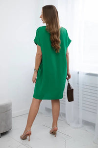 Dress with pockets 5954D / – Green цвет / color | Lexline Fashion