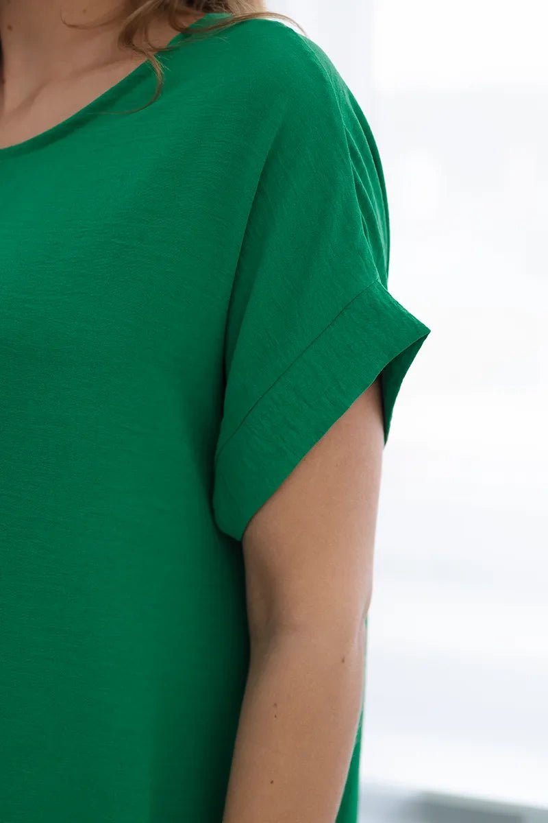 Dress with pockets 5954D / – Green цвет / color | Lexline Fashion