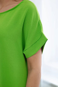 Dress with pockets 5954D / – Green || Light цвет / color | Lexline Fashion