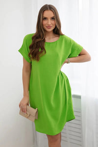 Dress with pockets 5954D / – Green || Light цвет / color | Lexline Fashion